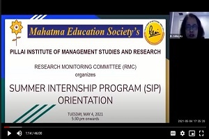 workshop on orientation for summer internship program research project