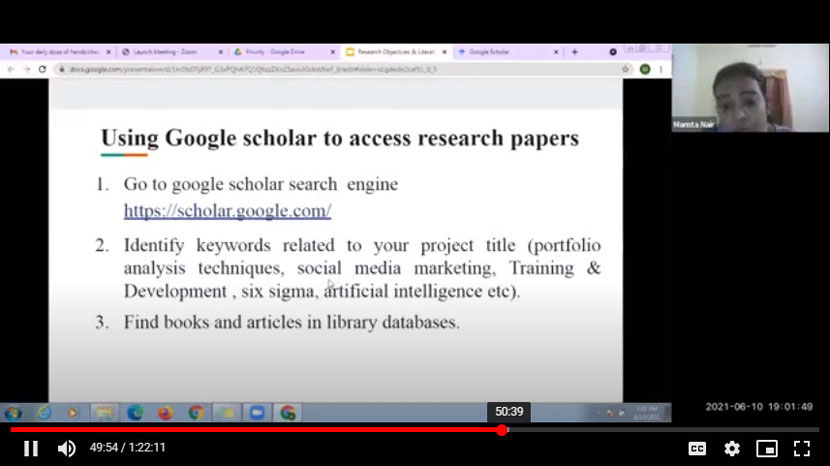 workshop on research objectives and review of literature 3