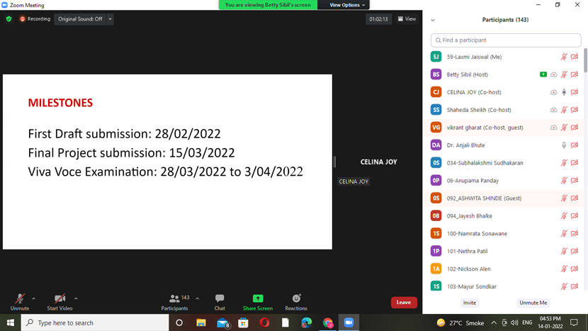 workshop on semester iv research projects 23