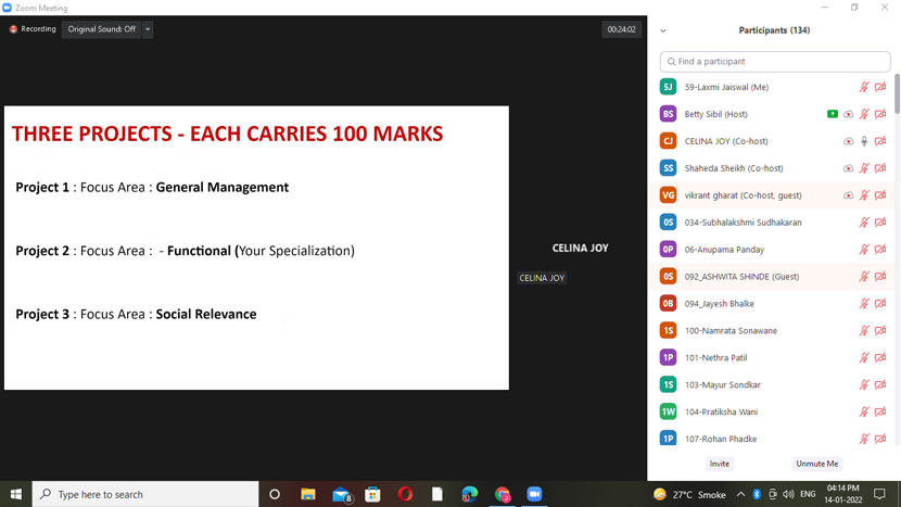 workshop on semester iv research projects 5