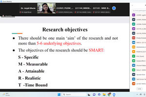 SIP workshop on research report content