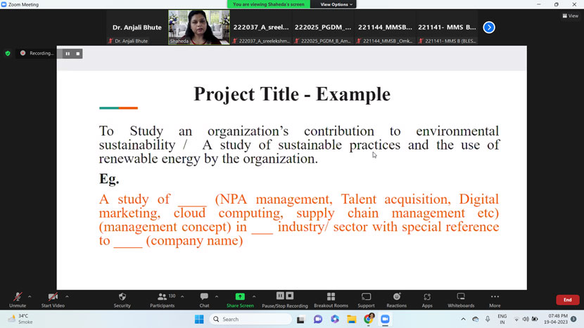 SIP workshop on research report content 2