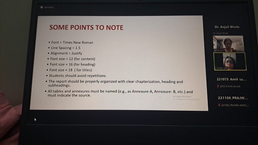 Workshop on Semester IV Research Projects 2024 2