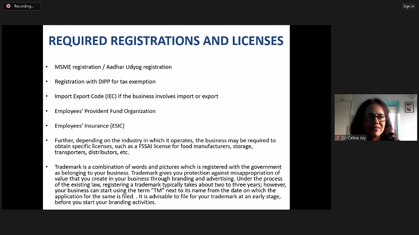 Session on Legal Formalities for Starting a Business in India 2024 1